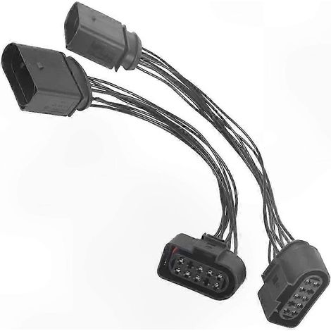 Câble adaptateur 2 pièces 14 à 10 broches pour phares xénon HID, compatible avec le faisceau de câblage de phares 2015 et le connecteur de conversion 1J0 97 (1/4)