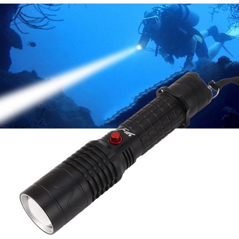 Lampe torche de plongée 5000 lumens, lampe de snorkeling LED, 3 modes, étanche IPX8, lampe de sécurité pour la plongée (1/5)