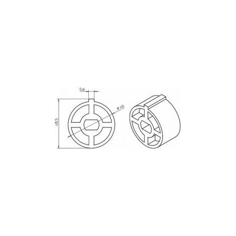 Adaptateur rond 50x1,5mm avec clavette S CAME YK5131 (1/2)
