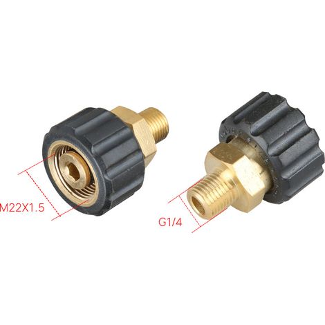CHOYCLIT Buse Raccord Adaptateur Accessoires nettoyeurs Haute Pression M22F G3 / 8F (1/5)
