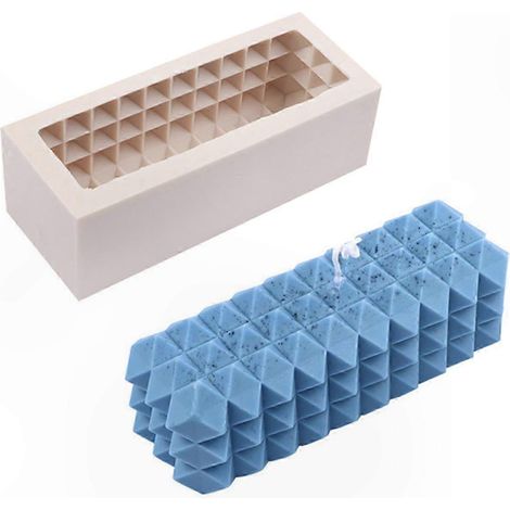 Moule silicone 3D géométrique cube pour bougies, savon artisanal et pâtisserie, moule à fondre, fabrication DIY, outils de modelage sucré (1/5)