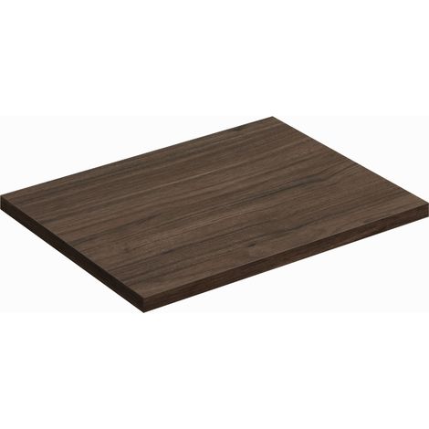 Plan de travail pour meuble de salle de bain TERRA VILLA coloris noyer foncé 60 cm