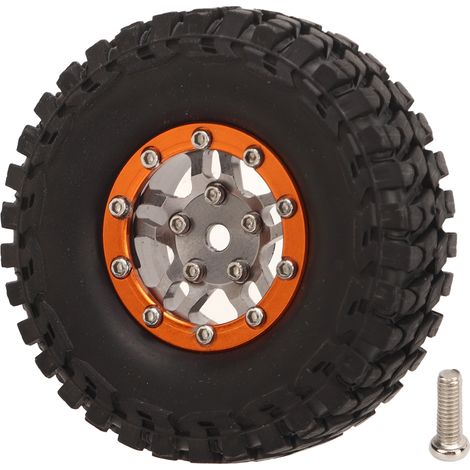 Pneu RC en caoutchouc résistant à l'usure, stable et flexible, pièce de rechange pour voiture SCX24, accessoires RC, couleur orange et gris (1/5)