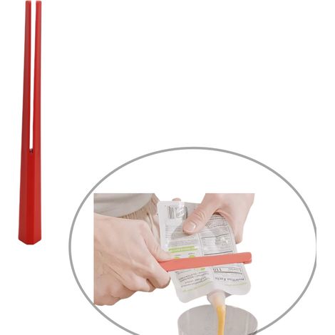 Presse-sauce Manuel en ABS  Essoreur de Sachet Portable pour Cuisine et Voyage  Accessoire Anti-Gaspillage pour Sauces, Purées et Condiments  20x3x2cm, Ergonomique et Facile à Utiliser (1/5)