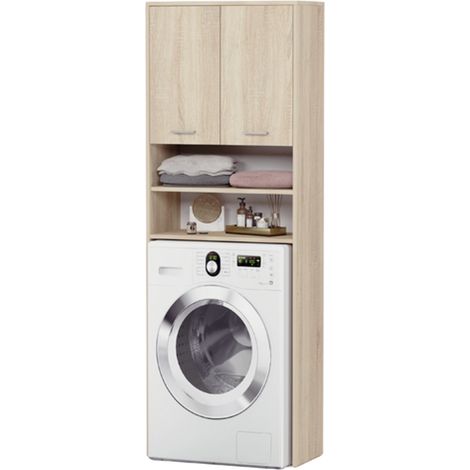 Badezimmerschrank über Waschmaschine, Sonoma - 64 x 180 cm - Modern L-64 (1/3)