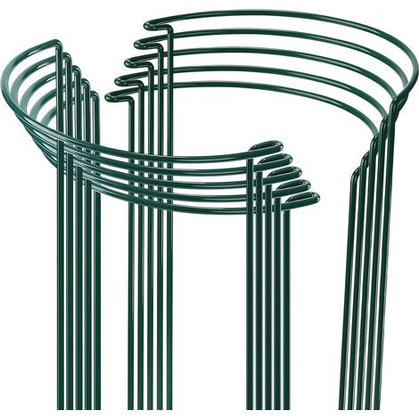 Pflanzenstütze Ringkäfige, 10 Stück Metall Halbrunde Garten Pflanzenhalter Blumenstütze Pflanzenstütze für Topfpflanzen, Tomaten, Gemüse, Rose, Pfingstrose (1/5)