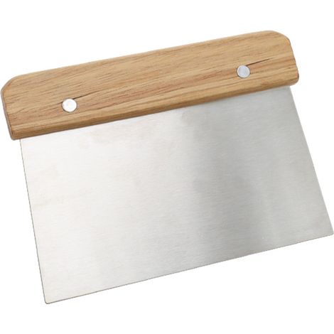 Coupe Pâte - Acier Inoxydable Et Manche En Bois - Pour Boulangerie Et Pâtisserie - 1 Pièce