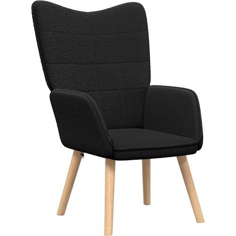 Maison Exclusive - fauteuil Noir 62 x 67 x 95,5 cm Tissu Sherpa (1/5)