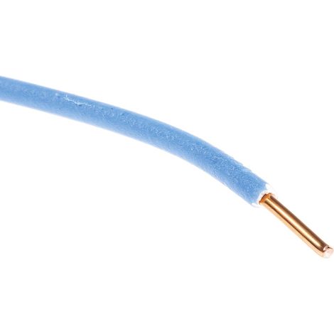 RS PRO Conduit, section: 1,5 mm² 100m, 450/750 V 17,5 A Bleu H07V-U 6491X ( Prix pour Bobine de 100 Mètres )