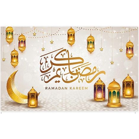 180x110cm Ramadan-Festtags-Dekorations-Hängefahne, E--