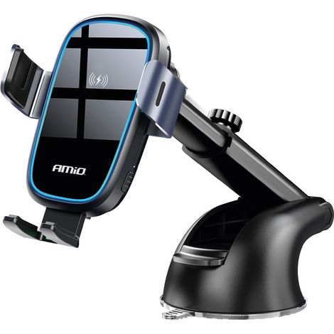 Support de téléphone de voiture pour pare-brise, cockpit, tableau de bord, chargeur à induction 15 W amio-03779 (1/4)