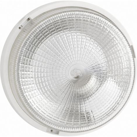 Escotilla redonda de vidrio HBF IP44 E27 blanco 100W diámetro 22,5cm