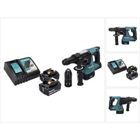 Makita DHR 243 RT trapano a percussione a batteria 18 V SDS plus Brushless + 2x batteria ricaricabile 5,0 Ah + caricabatterie