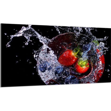 Protector de cristal para encimera 90x52 Fresas (1/5)