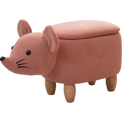 SVITA Tabouret pour animaux Espace de rangement Tabouret d'enfant Chambre d'enfant Boîte de siège Souris Bleu (1/5)