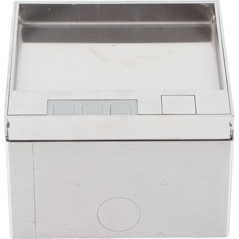 Boîte de Prise Murale Double en Acier Inoxydable pour Bureau et Sol, 250V 4000W (1/5)