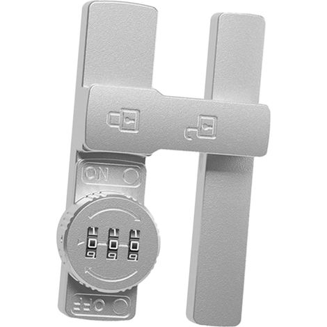 Serrure de porte garage à 180 degrés, serrure de porte d'armoire coulissante avec code clé à 3 chiffres pour porte, entrepôt, en alliage de zinc (1/5)