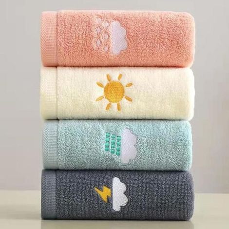 Serviette De Bain - 100 % Coton Ring-Spun - Pour Salle De Bain Cuisine Sport - Lot De 4 (1/5)
