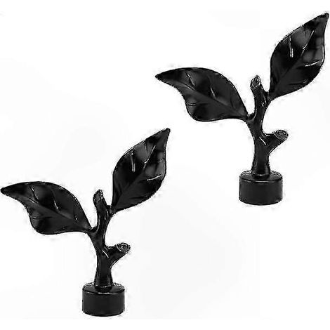 Embouts décoratifs pour tringle à rideau, 2 pommeaux de finition pour voilages et tentures de fenêtre (1/4)