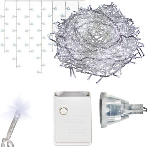 Icicles 300 LED tenda luci flash per esterni/interni bianco freddo programmabile 9 M (1/5)