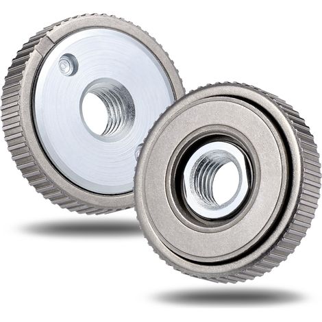 2Pcs Robuste Écrou Meuleuse M14, Accessoire Meuleuse D'angle en Acier au Carbone Filetage Précis, Ecrou de Serrage Rapide (1/5)