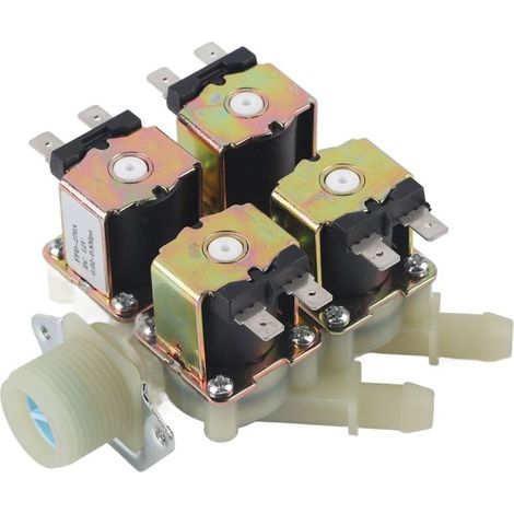 Valve electromagnetic plastic DC 12V DN20 G3/4 "1 in 4 outings valve of drain d\'water normally closed (1/5)