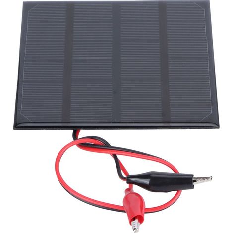 2W 6V Solarpanel mit Klemmen zum Selberbauen eines Ladegeräts für Spielzeug und Lampen (1/5)