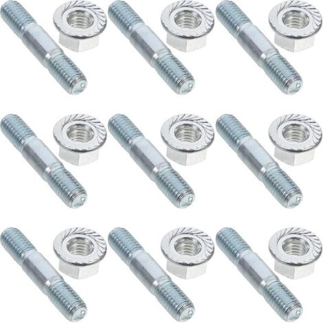 Vis de Stabilisation de Chaîne et Écrous à Double Extrémité pour Tronçonneuse, Kit Entretien Chaîne, Fixation pour Guide-chaîne, Métal Robuste, Installation Rapide, Usage (1/5)