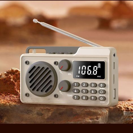Mini récepteur radio portable FM/AM/SW à bande complète avec DSP, arrêt programmé, haut-parleur Bluetooth, emplacement pour carte TF et lecteur de musique USB, prend en charge le décodage audio 64-108 (1/5)