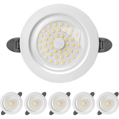 Spot LED Encastrable, IP44 Spot led Interieur, Spot Encastré Extra Plat 28mm, 9W 900lumen Equivalent 90W Incandescence (1/5)