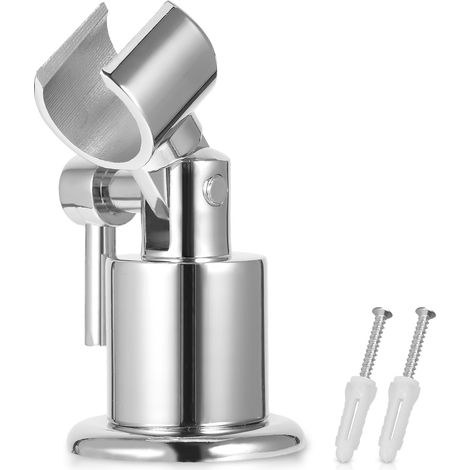 1 Support de pommeau de douche, alliage de zinc, angle réglable 180 degrés, fixation murale par perçage, salle de bain (1/5)
