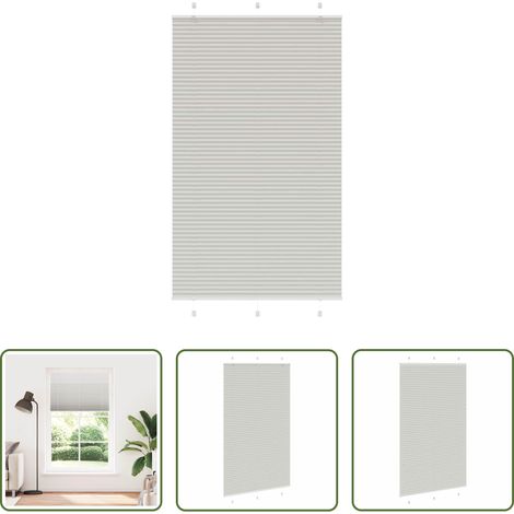 Sichtschutz - Plissee Hellgrau 115x200 cm Stoffbreite 114,4 cm Polyester (1/5)