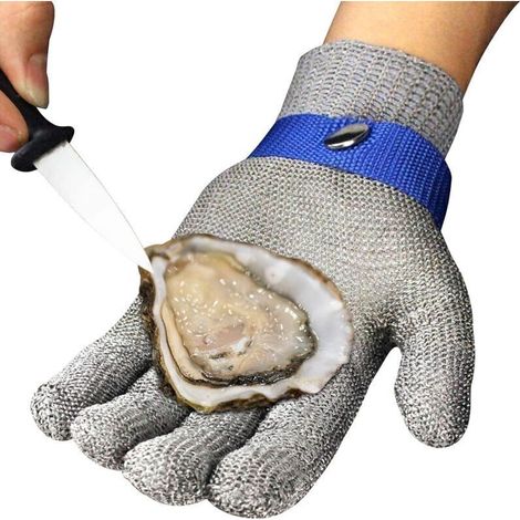 Gant Anti Coupure Cuisine Protection Niveau 9 Gants de Travail Gants à Huitres Gant Protection Cuisine pour Filet de Poisson, Découpe de Viande, Mandoline, D'huîtres et Sculptu (XL) (1/4)