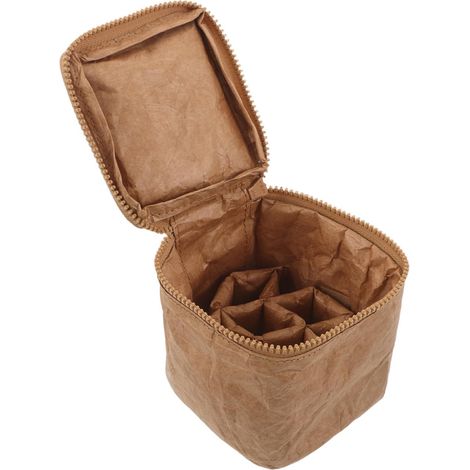 Étui de Transport pour Huiles Essentielles Flacons Pochette Étanche Anti-Huile en Papier Technique Organisateur Compact et Portable pour Aromathérapie et Vernis à Ongles (1/5)