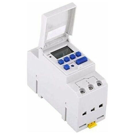 Programmateur Horaire Electrique Minuterie Relais Interrupteur Horaire Afficheur LCD Préréglage Hebdomadaire Programmable ( 220V ) (1/5)