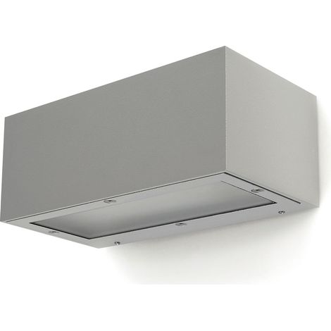 Aplique de pared ISORA doble emisión LED SMD 2x8,30 W 840 lm 3000 K CRI80 IP65 Gris (1/4)