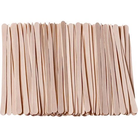 200 Spatule Cire Épilation en Bois - Bâtonnet en Bois 8,8cm x 0,5cm - Pour Cire Épilation Visage & Artisanat - Usage Unique (1/5)