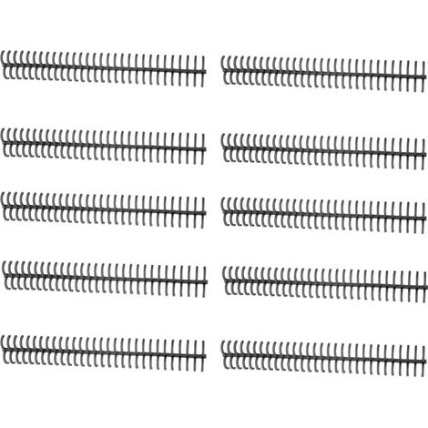 Irovami Kit de 10 spirales de reliure noires, capacité 130 feuilles, peigne à reliure 30 trous, diamètre 16 mm (1/5)