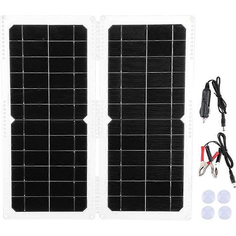 Panneau Solaire Portable 12V 20W Pliable Monocristallin Chargeur pour Camping Randonnée Voyage Extérieur (1/5)
