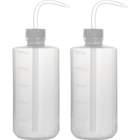 2 Paquet 500 ml Flacons de Lavage en Plastique à Squeeze avec LDPE Ouverture Etroite, Bouteille D'arrosage à Presser Squeeze Wash Bottle, 500 ml (1/5)