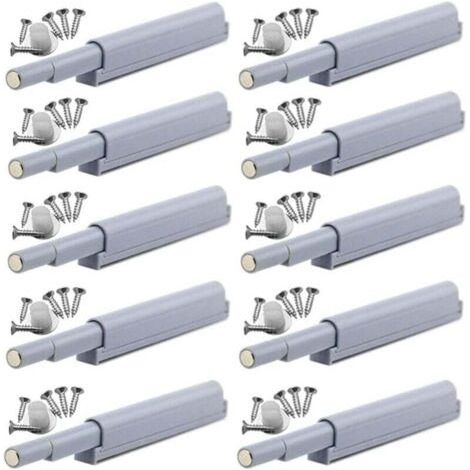Push-open magnetic furniture catch – 10 pieces – POM plastic material and neodymium magnet – Easy opening without handle (1/5)