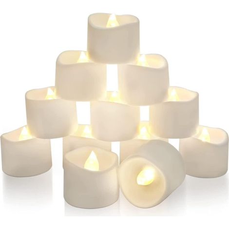 Lot de 24 lampes chauffantes LED avec minuterie, fonctionnant sur piles, pour tables (1/4)