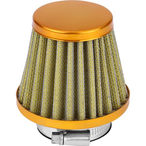 Ortviai Filtre à air d'admission 38 mm pour moto tout-terrain, ATV, quad et pit bike – couleur or (1/3)