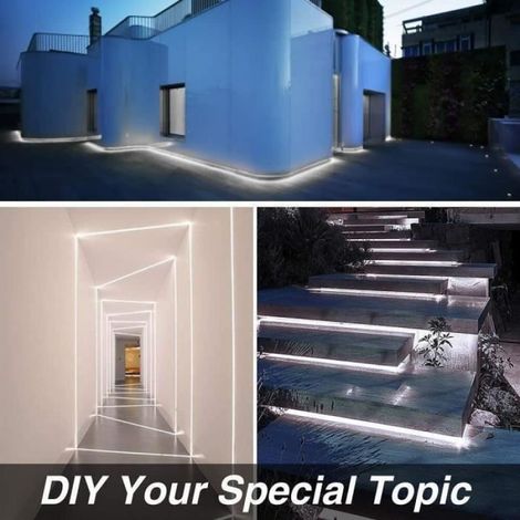 Bande lumineuse LED, Ruban LED Guirlande Lumineuse avec Télécommande - 8Modes 21FT 300LED pour Maison Jardin Mariage-Blanc (1/4)