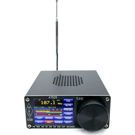 Récepteur radio multibande avec boîtier en alliage d'aluminium, DSP, FM, LW, MW, SW et SSB, écran tactile 2,4 pouces, recherche rapide des canaux radioamateurs. (1/5)