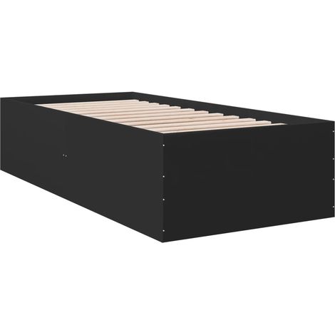 Estructura de cama madera de ingeniería negra 90x190 cm vidaXL