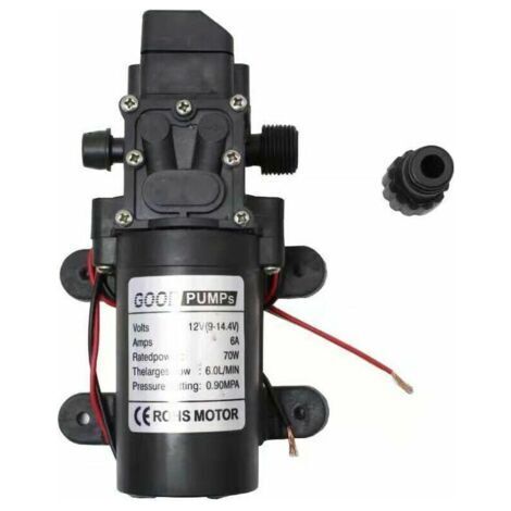 LaBlanc - Hochdruck-12V-Gleichstrom-Membranwasserpumpe, selbstansaugende elektrische Pumpe für Wohnwagen, Boote, Reinigung, Waschen und Gartenbewässerung (1/4)
