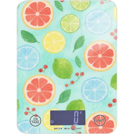 Petite balance de cuisine portable 5 kg/5 g, couleur citron (1/5)