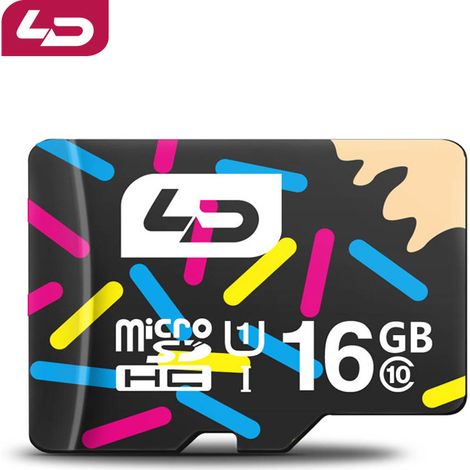 LD, carte mémoire U1 haute vitesse de 16 Go, adaptée aux téléphones portables et aux cartes TF, compatible avec les drones et les appareils photo