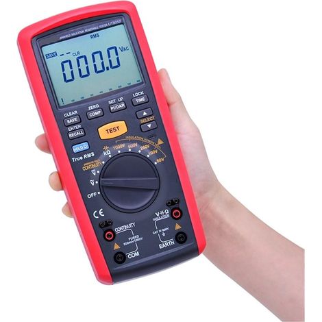 Testeur De Résistance D'isolement Portable UT505B Multimètre Numérique True RMS DC AC Volt Ohm Meter Mégohmmètre 1KV Stockage De Données (1/5)